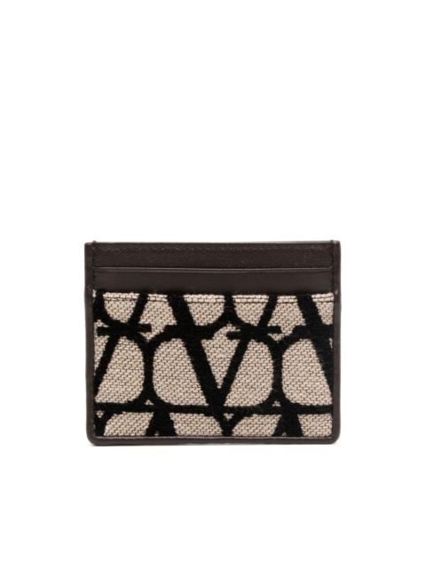 Valentino Toile Iconographe pebbled cardholder