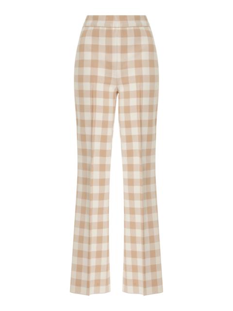 HIGH SPORT Kick Flared Stretch-Cotton Knit Pants neutral