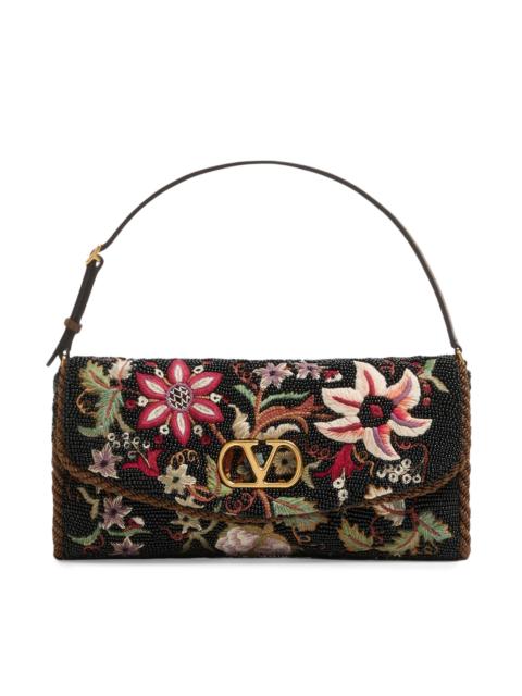 Valentino Women's Vain Soft Embroidered Small Shoulder Bag - Multicolor