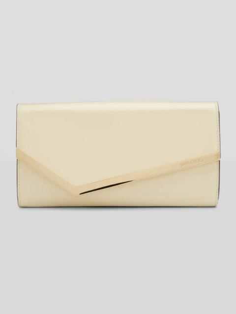 JIMMY CHOO Emmie Flap Patent Leather Clutch Bag
