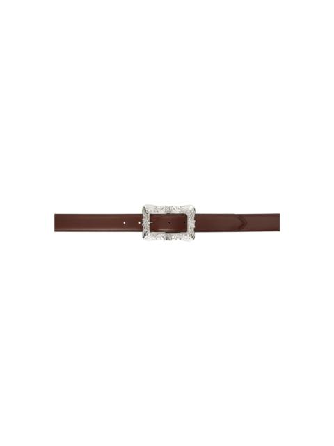 NEEDLES Brown Papillon Square Buckle Belt
