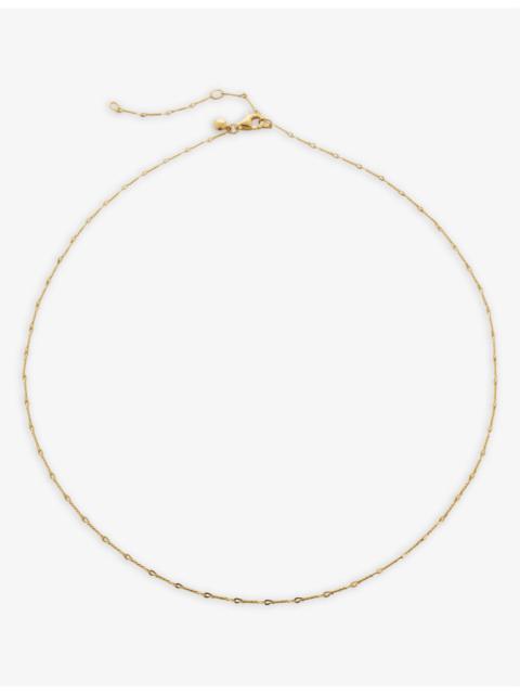 MONICA VINADER Fine Twist 18ct yellow gold-plated sterling silver vermeil choker necklace