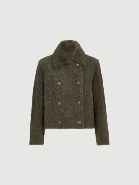 Brunello Cucinelli Fuzzy shearling pea coat