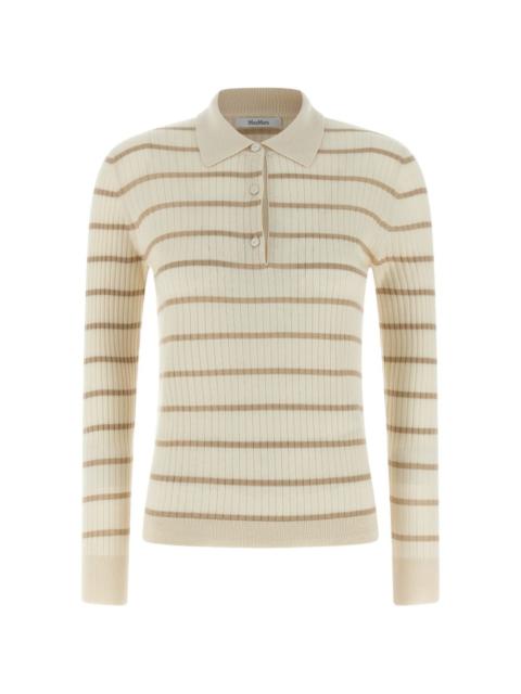Max Mara ribbed striped polo top