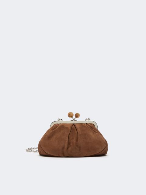 WEEKEND Max Mara Small suede Pasticcino Bag - DARK BROWN