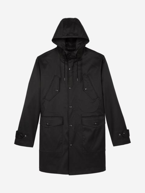The Kooples WATER-REPELLENT PARKA WITH BLACK HOOD