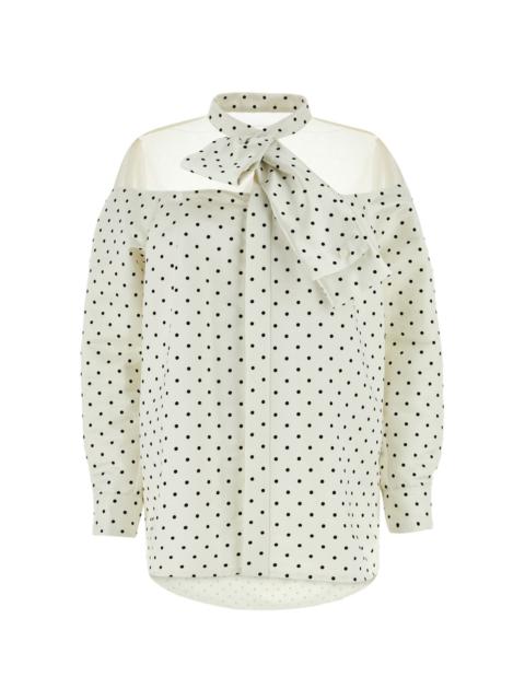 polka-dot blouse