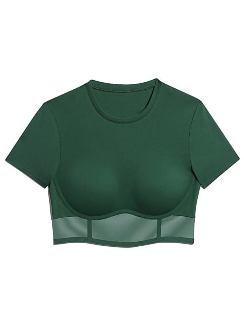 adidas adidas Ivy Park Corset Crop Top Dark Green