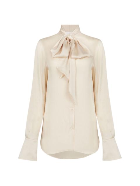 NINA RICCI pussy-bow satin blouse