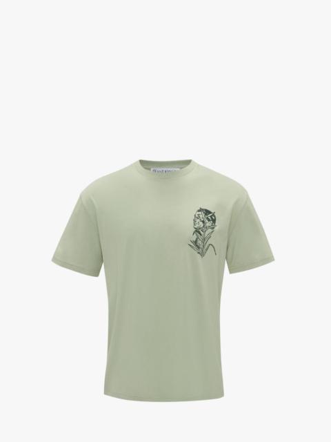 JW Anderson EMBROIDERED T-SHIRT - POL ANGLADA ARTWORK