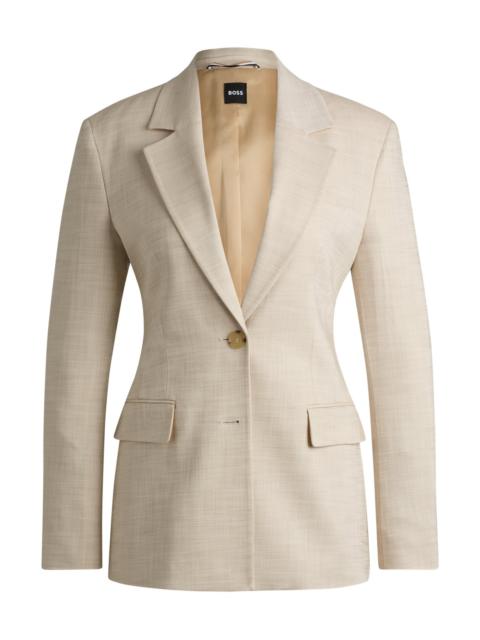 BOSS TAILORED JACKET IN MELANGE STRETCH FABRIC