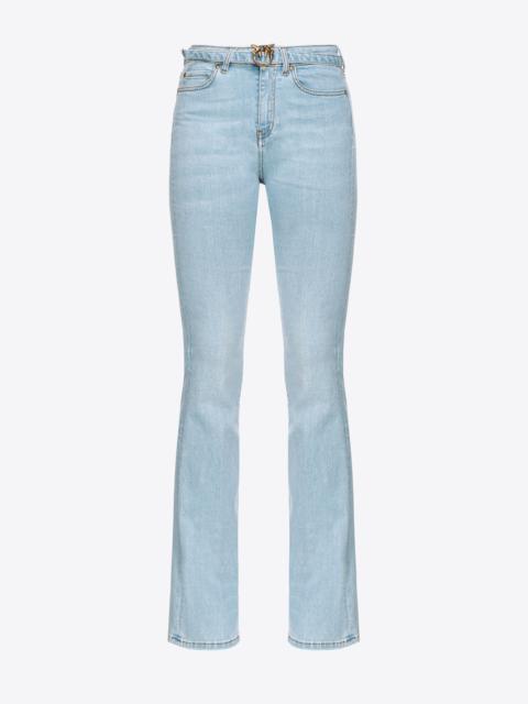 PINKO FLARED BABY BLUE DENIM JEANS