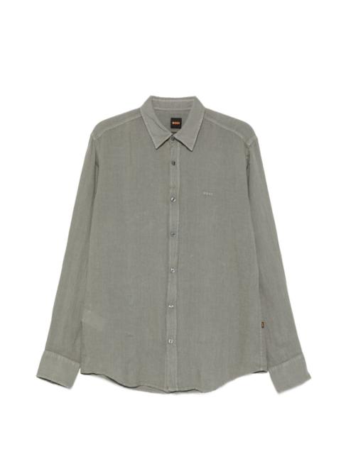 BOSS buttoned logo shirt