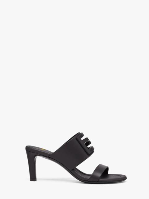 FENDI Black leather slides