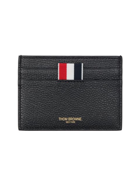 Thom Browne Black Pebble Grain Hector Single Card Holder