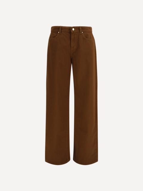 Max Mara Studio Baggy Pants in pure cotton satin