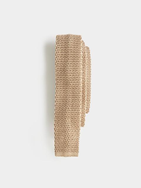 TODD SNYDER Italian Silk Knit Tie in Khaki