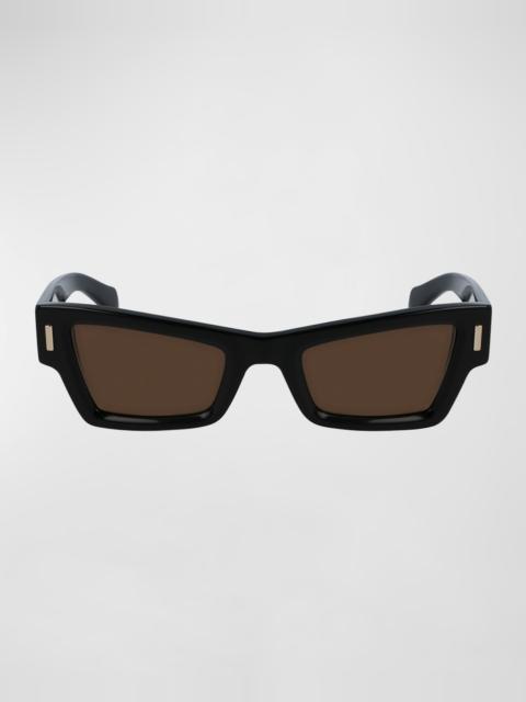 FERRAGAMO Rivets Acetate Cat-Eye Sunglasses