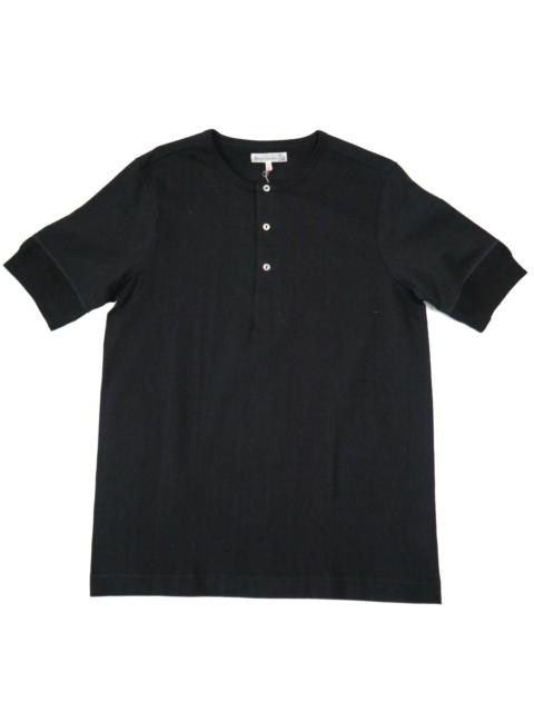 Merz b. Schwanen The Originals 207 Loopwheeled Short Sleeve Henley Classic Fit Black