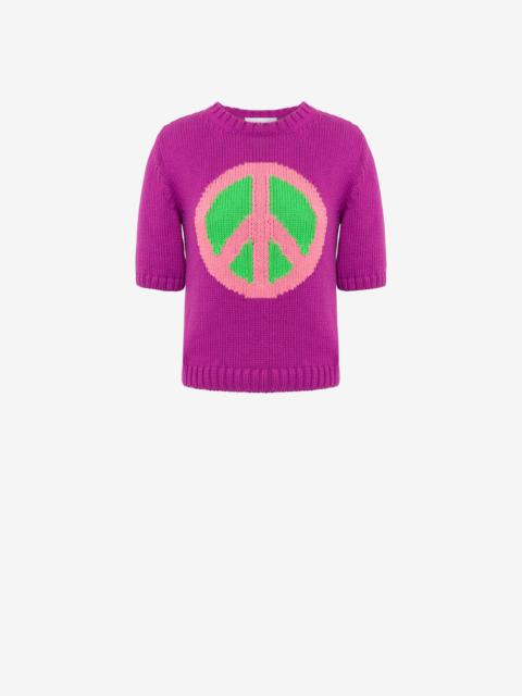 Moschino PEACE SYMBOL KNIT TOP