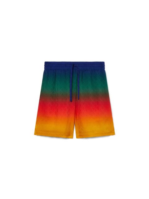 CASABLANCA Peace Gradient Silk Shorts