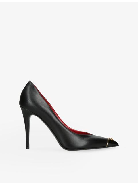 Valentino HeartTip 100 Leather Heeled Courts