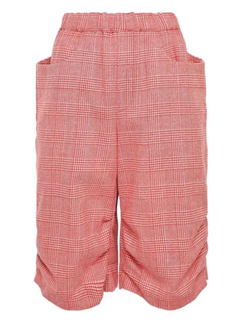 Noir Kei Ninomiya checkered-pattern tweed shorts