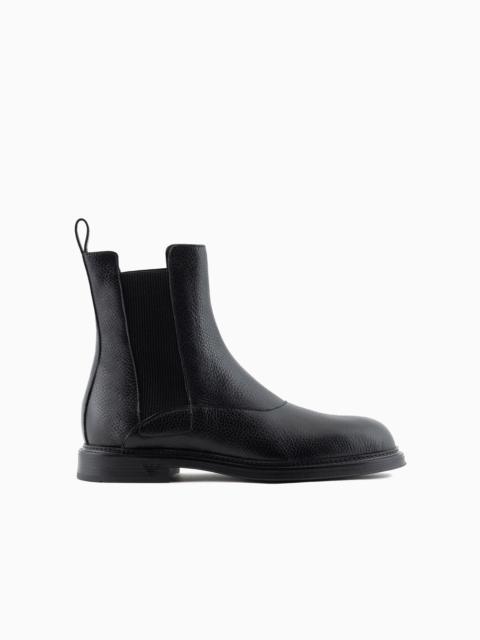 Grained leather Chelsea boots