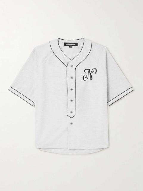 Oversized Logo-Embroidered Cotton-Jersey Shirt