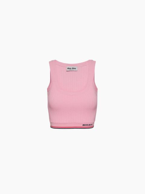 Miu Miu Sleeveless viscose top
