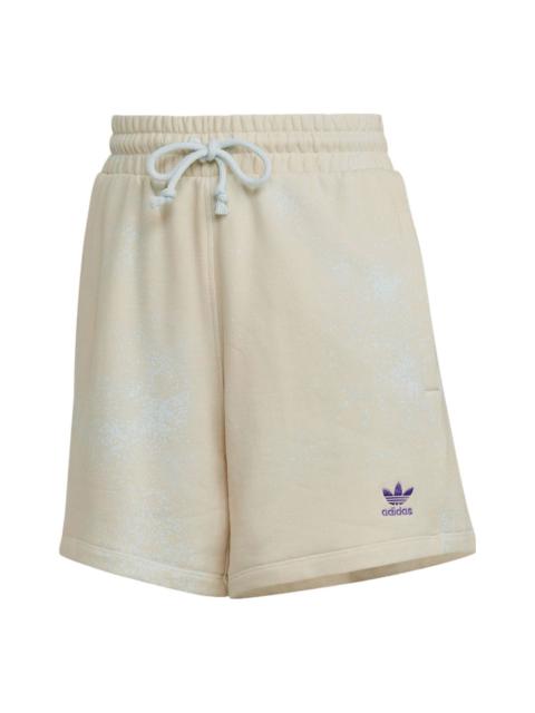 adidas (WMNS) adidas Allover Print Loose Shorts Asia Sizing 'Beige Purple' HL6610