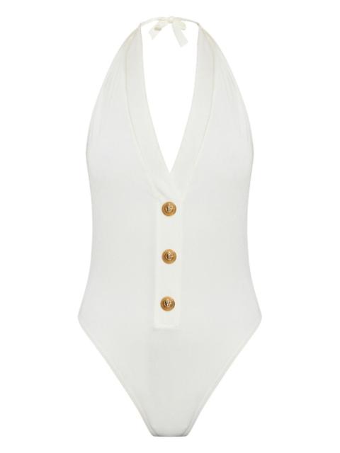 Balmain button-detailing one-piece