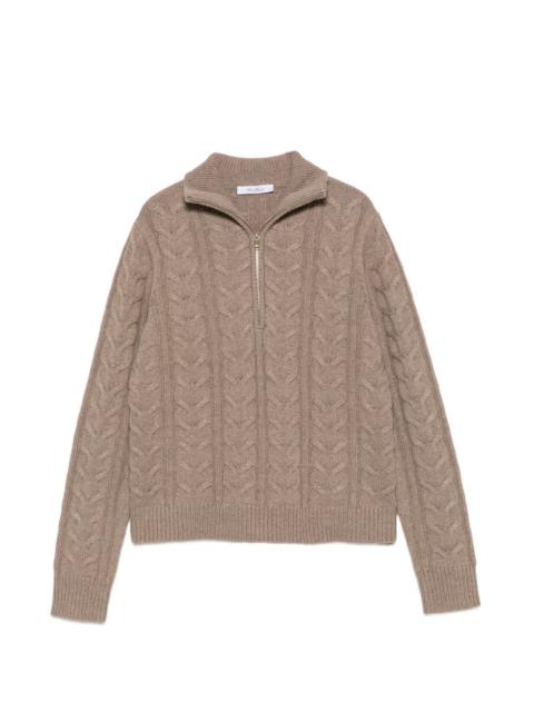 Max Mara Libero cable-knit quarter-zip sweater