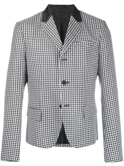 houndstooth button jacket