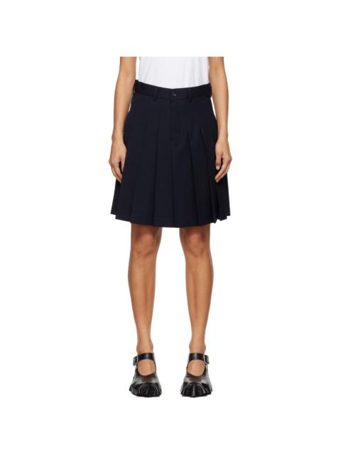 Comme des Garçons GIRL Navy Wool Gabardine Miniskirt