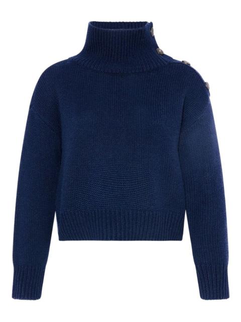 Yves Salomon button high-neck sweater