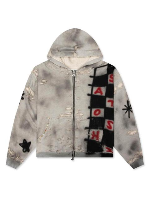 SATOSHI NAKAMOTO GET WHAT I WANT ZIP UP - HEATHER