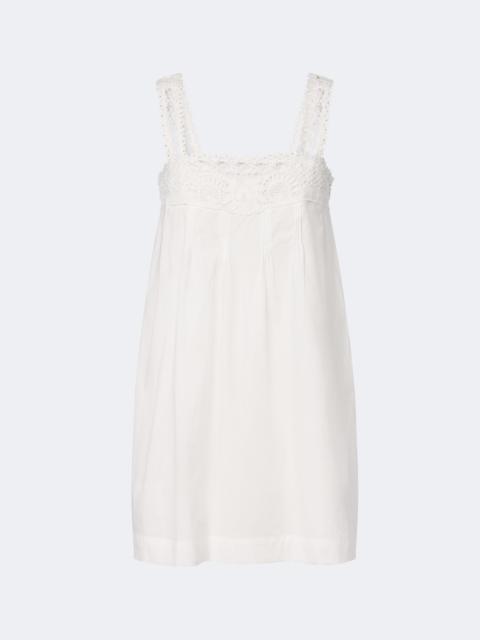 POSSE Veda crochet-trimmed cotton minidress