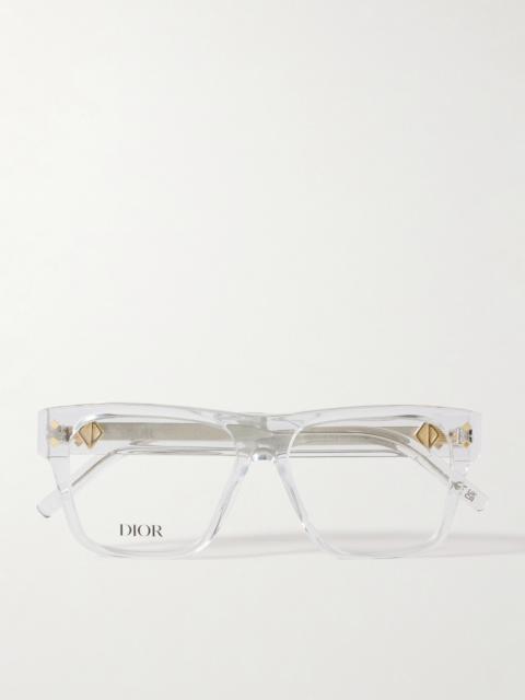 Dior CD DiamondO S6I Transparent Square Acetate Glasses
