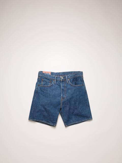 Acne Studios Mid-rise denim shorts dark blue