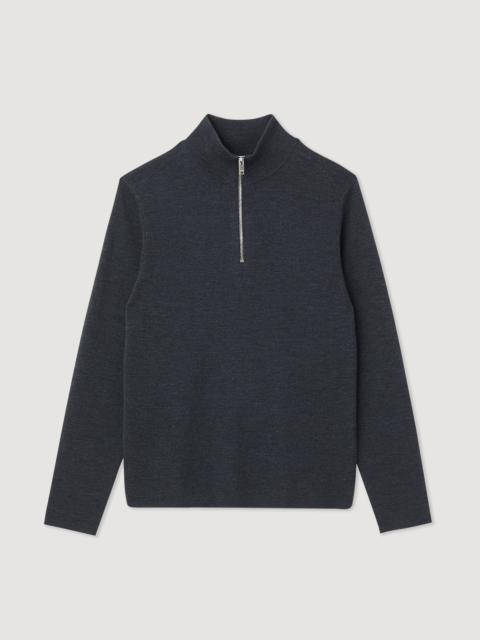 Sandro Wool sweater with zipped collar