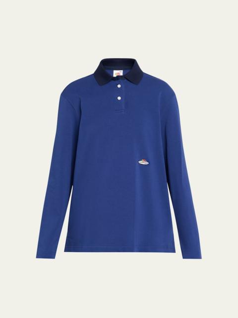 HommeGirls® x Fruit Of The Loom Long-Sleeve Polo Shirt