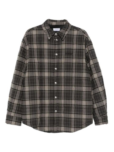 Off-White checked quilted shirt jacket