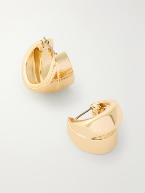 ROXANNE ASSOULIN Ridged Gold-tone Earrings