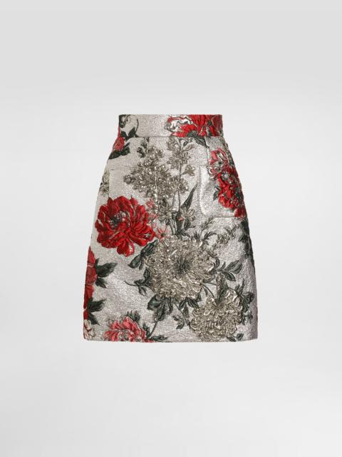 Dolce & Gabbana Floral jacquard mini skirt
