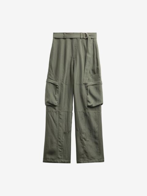 The Frankie Shop Kelly Fluid Cargo Pants - Moss Green
