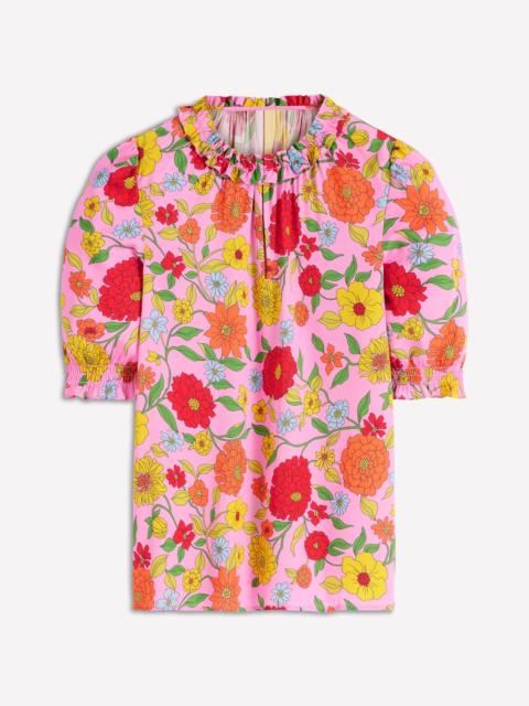 BODEN Ria Short Sleeve Top-Rose Bloom, Dahlia Trial