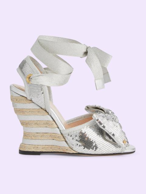 GUCCI Women's sequin espadrille sandal