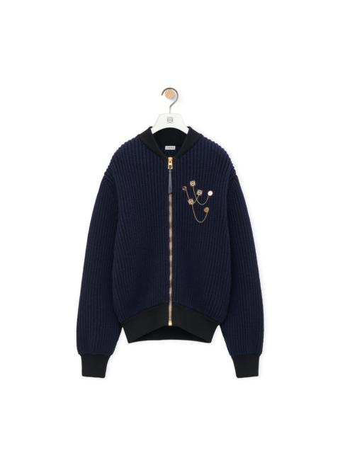 Bomber jacket in wool