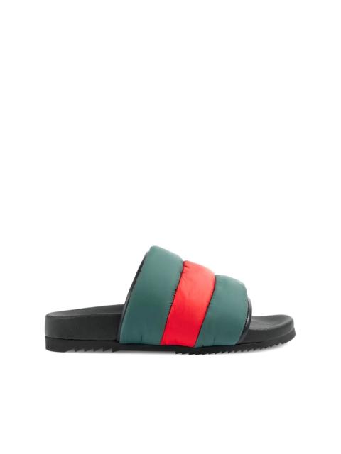 GUCCI Women's padded Web slide sandal